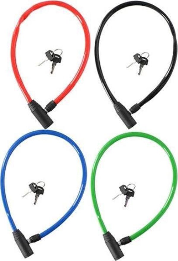 Dunlop Zapiecie rowerowe cable lock 4mm 65cm 4ass (Z0584)