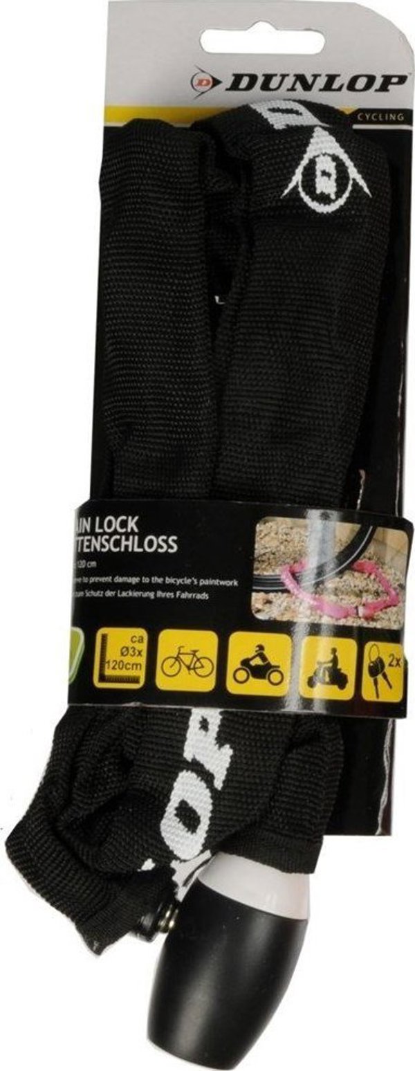 Dunlop Zapiecie rowerowe lancuch na zamek dl. 120cm Dunlop
