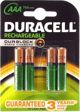 Duracell Επαναφορτιζόμενες Μπαταρίες AAA / R03 800mAh, 4 Τεμάχια