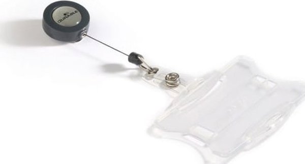 Durable IDENTYFIKATOR Z MECHANIZMEM ŚCIĄGAJĄCYM NA KARTY 54x85 DURABLE 10szt.
