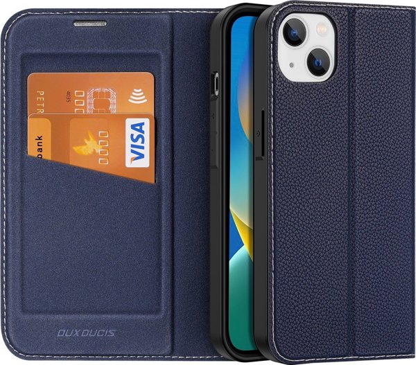 Dux Ducis Dux Ducis Skin X2 θήκη για iPhone 14 Plus κάλυμμα με μαγνητικό πτερύγιο μπλε