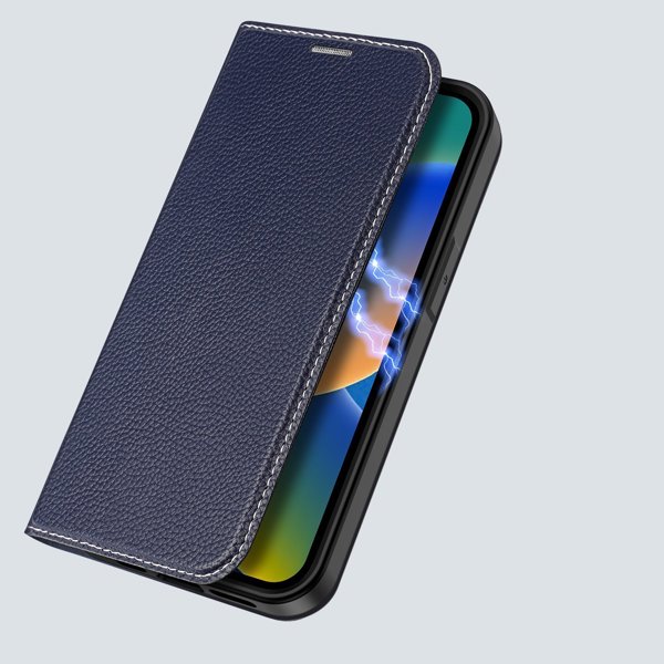 Dux Ducis Dux Ducis Skin X2 θήκη για iPhone 14 Plus κάλυμμα με μαγνητικό πτερύγιο μπλε