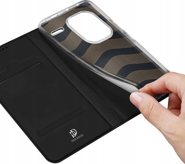 Θήκη Dux Ducis Skin Pro με καπάκι και θέση για κάρτα για το Xiaomi Redmi Note 13 Pro+ 5G - μαύρο