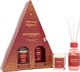 Beliani Αρωματικός Διαχύτης Glowing Elegance με Αρωματικά Στικ Κόκκινα Φρούτα 95ml & Αρωματικό Κερί 120g