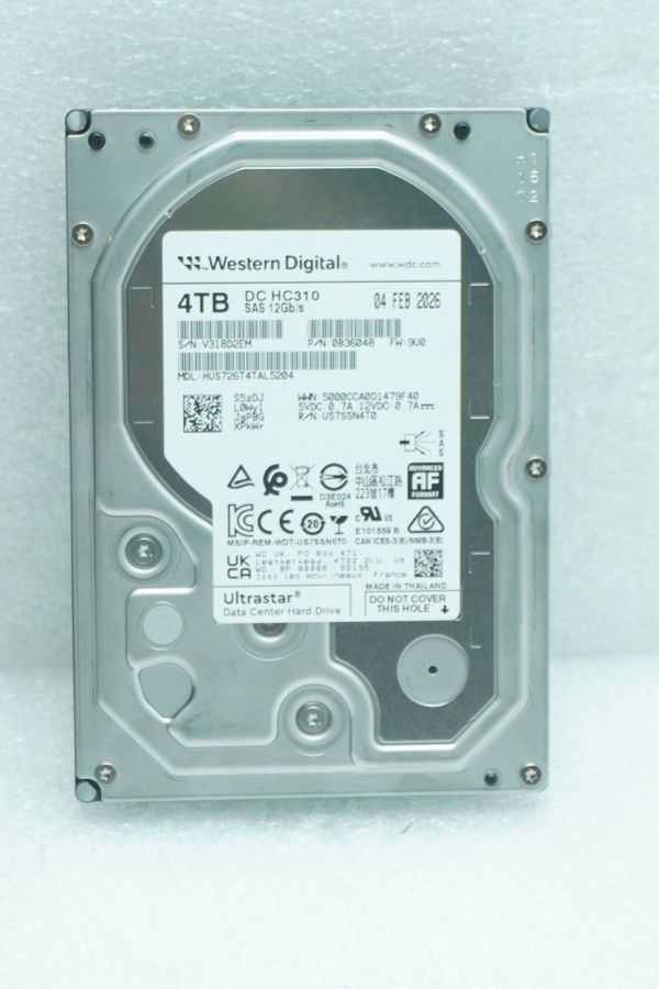 Dysk serwerowy WD Ultrastar DC HC310 4TB 3.5'' SAS-3 (12Gb/s)  (0B36048) [outlet]