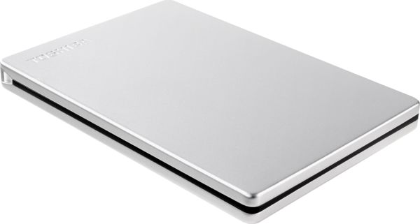 Toshiba Canvio Slim Εξωτερικός Σκληρός Δίσκος HDD 1TB, Αλουμινένιο Σώμα, Ασημί (HDTD310ES3DA)