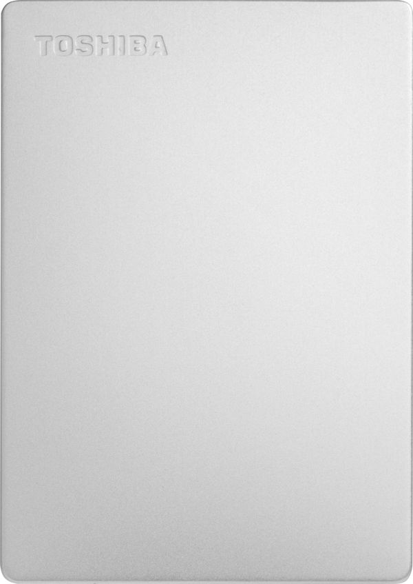 Toshiba Canvio Slim Εξωτερικός Σκληρός Δίσκος HDD 1TB, Αλουμινένιο Σώμα, Ασημί (HDTD310ES3DA)
