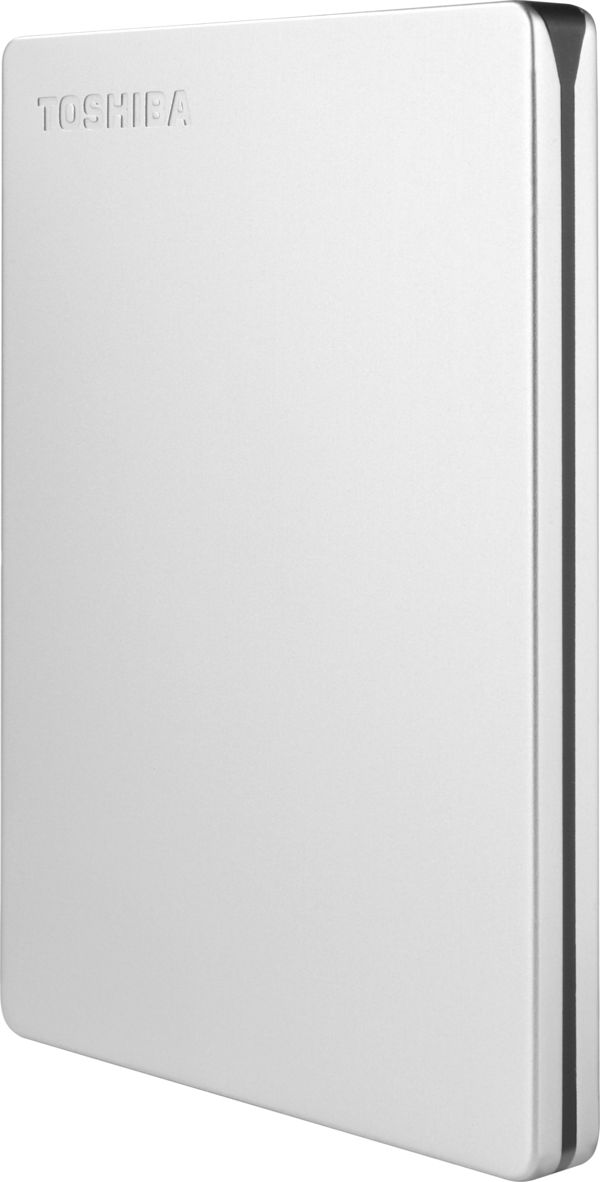 Toshiba Canvio Slim Εξωτερικός Σκληρός Δίσκος HDD 1TB, Αλουμινένιο Σώμα, Ασημί (HDTD310ES3DA)