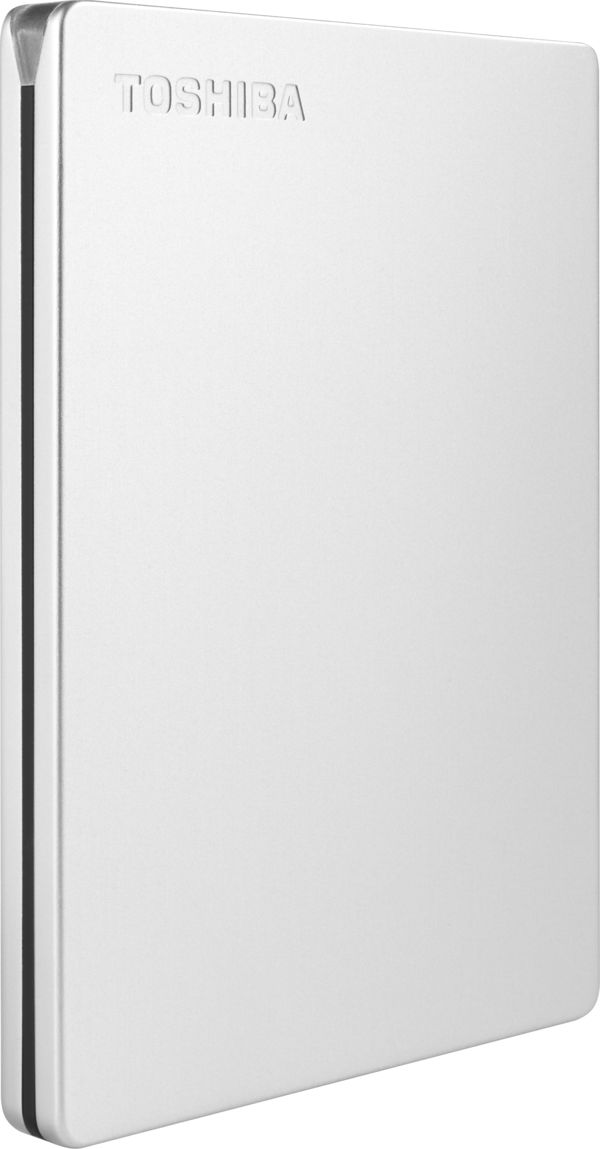 Toshiba Canvio Slim Εξωτερικός Σκληρός Δίσκος HDD 1TB, Αλουμινένιο Σώμα, Ασημί (HDTD310ES3DA)