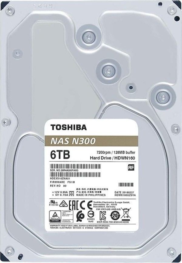 Dysk serwerowy Toshiba N300 (bulk) 6TB 3.5'' SATA III (6 Gb/s)  (HDWG460UZSVA)