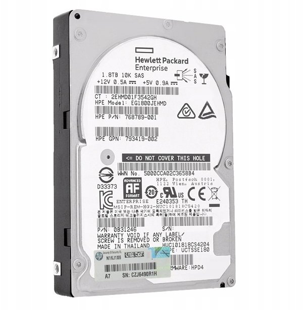 Dysk HP DRV HD MSA 1.8TB 12G 10K 2.5
