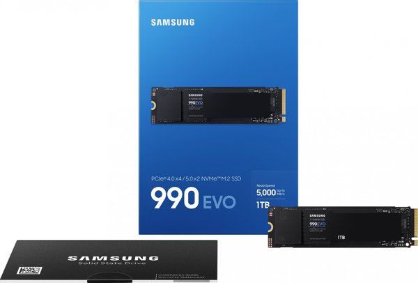 Samsung SSD 990 EVO 1TB M.2 2280 PCI-E x4 Gen4 NVMe (MZ-V9E1T0BW)