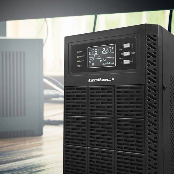 Dysan Zasilacz awaryjny UPS Qoltec 6kVA | 6000W | Power Factor 1.0 | LCD | EPO | USB | On-line