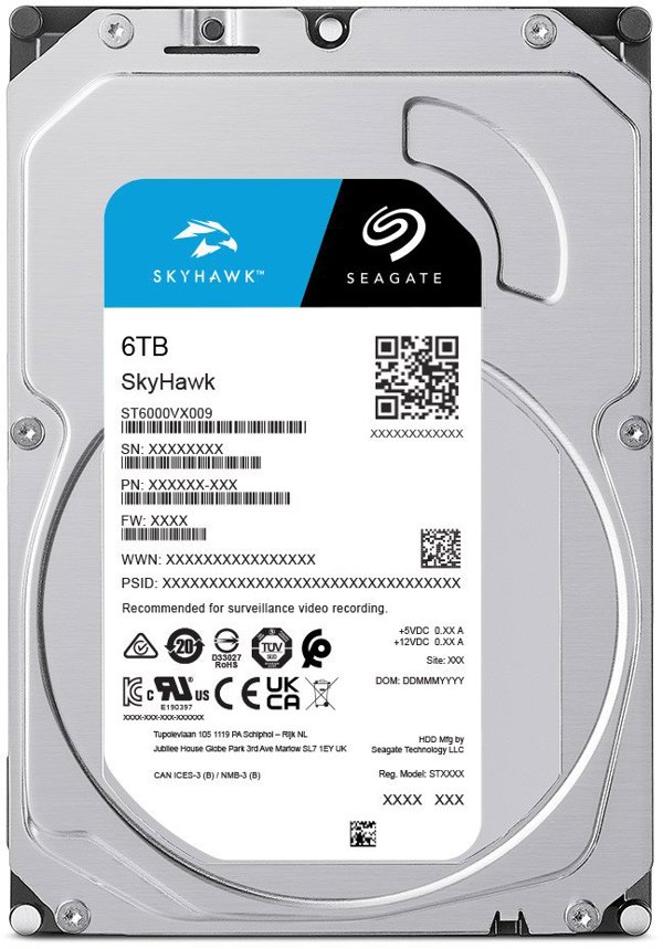Dysk serwerowy Seagate SkyHawk 6TB 3.5'' SATA III (6 Gb/s)  (ST6000VX001)
