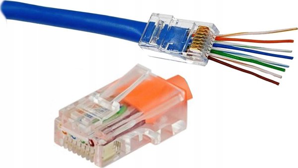 Βύσμα RJ45 Cat5e UTP 8P8C για Καλώδιο Δικτύου (Drut) - Συσκευασία 100 τεμαχίων