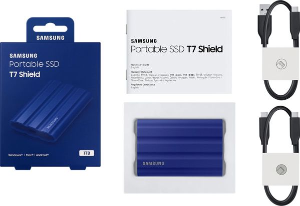 Εξωτερικός δίσκος SSD Samsung T7 Shield 1TB Μπλε (MU-PE1T0R/EU)