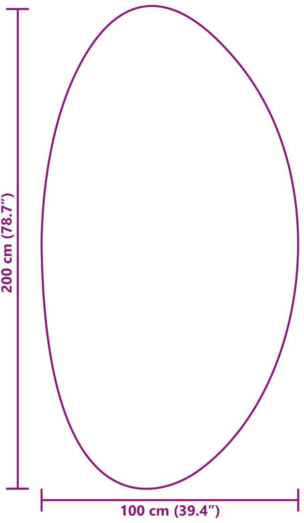 Χαλάκια μπεζ από πολυεστέρα 100x200 cm, οβάλ σχήμα