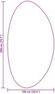 Χαλάκια μπεζ από πολυεστέρα 100x200 cm, οβάλ σχήμα