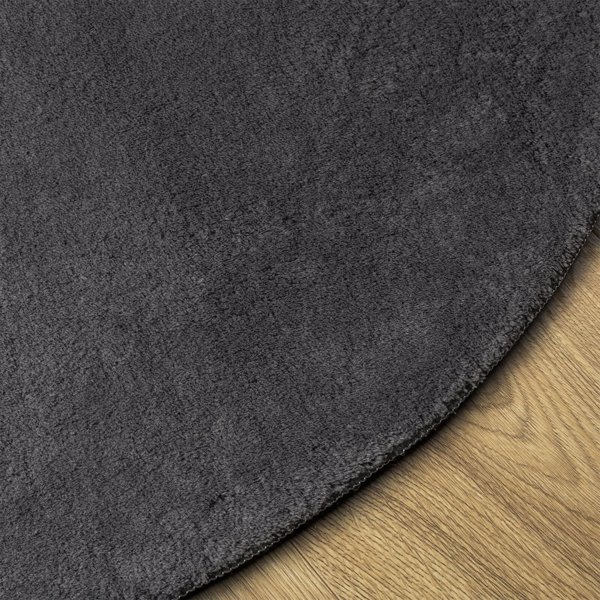 dywany Antracytowy Poliester 120 x 170 cm Dywan pokojowy Owalny