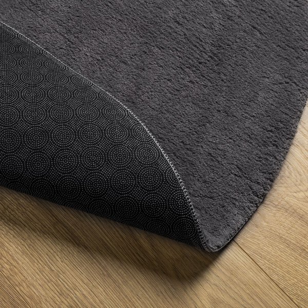 dywany Antracytowy Poliester 120 x 170 cm Dywan pokojowy Owalny