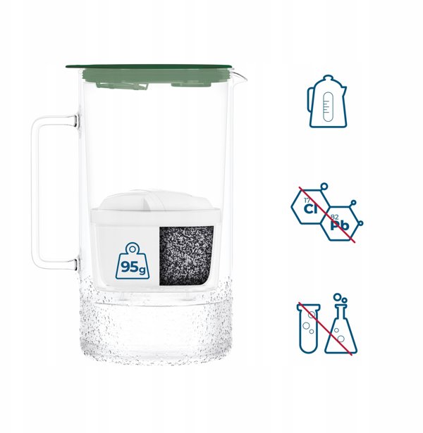 Dzbanek Wessper D4 BOROSILICATE MINI futureflow™ Aquamax (WES208-FF-GE)