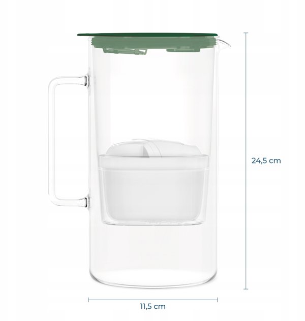 Dzbanek Wessper D4 BOROSILICATE MINI futureflow™ Aquamax (WES208-FF-GE)