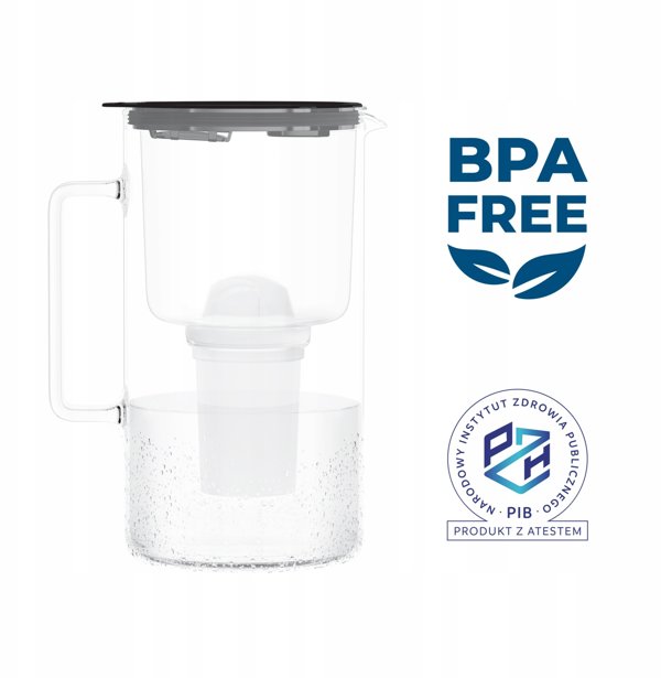 Dzbanek Wessper D4 BOROSILICATE MINI futureflow™ Aquaclassic (WES209-FF-BK)