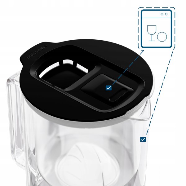 Dzbanek Wessper D4 BOROSILICATE MINI futureflow™ Aquaclassic (WES209-FF-BK)