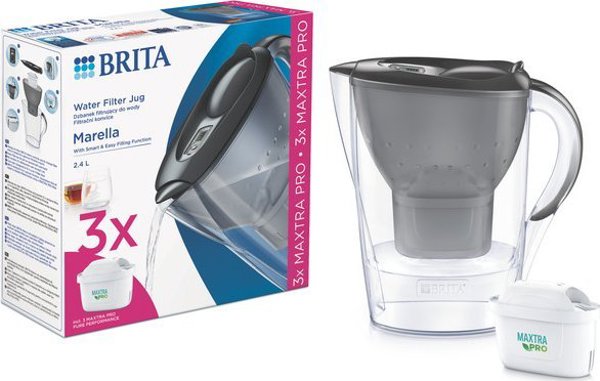 Brita Marella Φίλτρο Νερού με 3 Φίλτρα MAXTRA PRO Pure Performance Γραφίτης