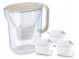 Brita Essential XL Κανάτα Φιλτραρίσματος Νερού με 3 Ανταλλακτικά Φίλτρα, Αμμουδί
