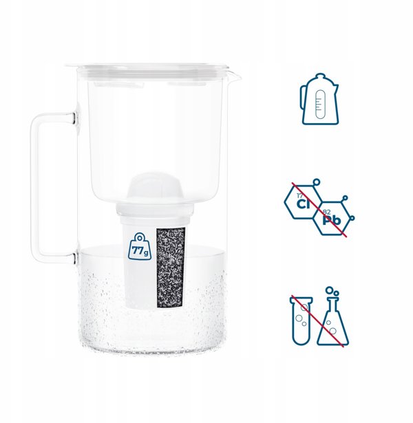 Dzbanek Wessper D4 BOROSILICATE MINI futureflow™ Aquaclassic (WES209-FF-WH)