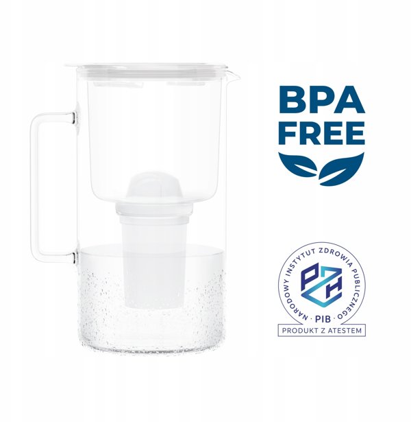 Dzbanek Wessper D4 BOROSILICATE MINI futureflow™ Aquaclassic (WES209-FF-WH)