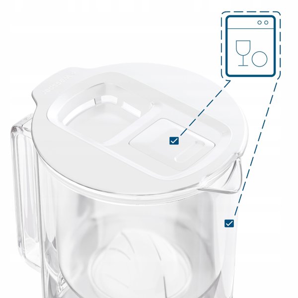 Dzbanek Wessper D4 BOROSILICATE MINI futureflow™ Aquaclassic (WES209-FF-WH)