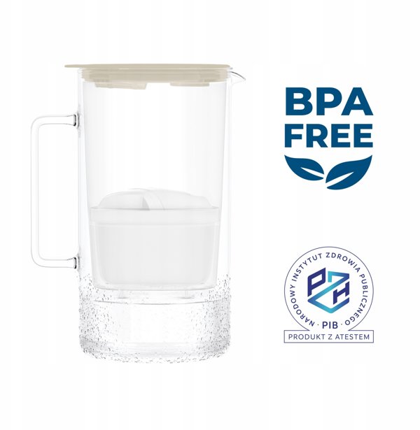 Dzbanek Wessper D4 BOROSILICATE MINI futureflow™ Aquamax (WES208-FF-BG)