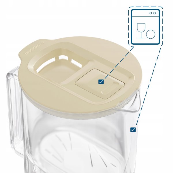 Dzbanek Wessper D4 BOROSILICATE MINI futureflow™ Aquamax (WES208-FF-BG)