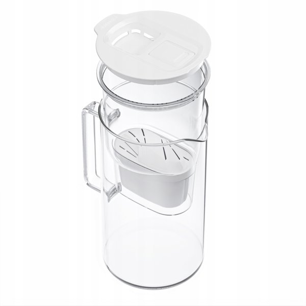 Dzbanek Wessper D4 BOROSILICATE MINI futureflow™ Aquamax (WES208-FF-WH)