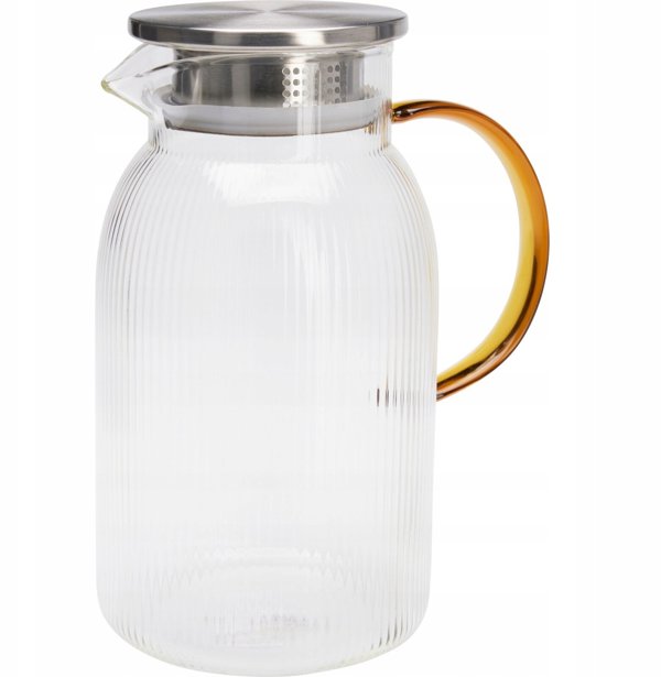Γυάλινη Τσαγιέρα POKO 1,5 L, Διαφανές Γυάλινο Σκεύος για Τσάι