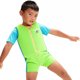 Dzieciecy stroj kapielowy Speedo PRINTED FLOAT SUIT IU chima azure blue fluro green rozmiar 5-6