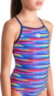 Παιδικό Μαγιό GIRL'S ARENA RACING STRIPE SWIMSUIT LIGH