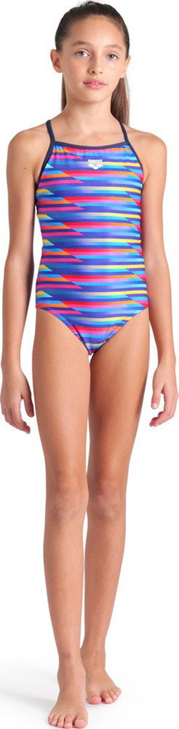Παιδικό Μαγιό GIRL'S ARENA RACING STRIPE SWIMSUIT LIGH