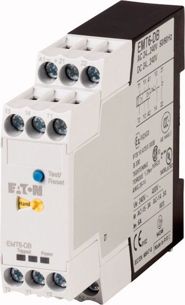 Eaton Zabezpieczenie termistorowe 1xPT 24-230V AC z blokadą, restartem zdalnym i lokalnym EMT6-KDB (269471)