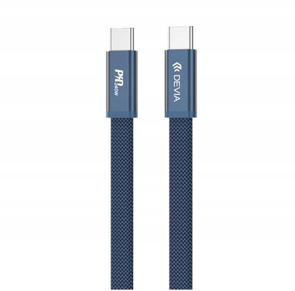 Καλώδιο Eaton Devia Ultra3 USB-C σε USB-C PD 240W, Επίπεδο, 1.5m, Μπλε