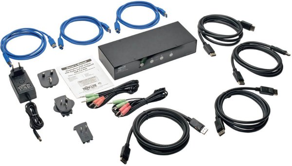 Eaton 4-Port DisplayPort KVM Switch with Audio