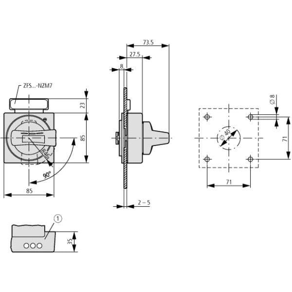 Eaton Eaton Napęd drzwiowy obrotowy NZM2-XTVDVR - 260180 [outlet]
