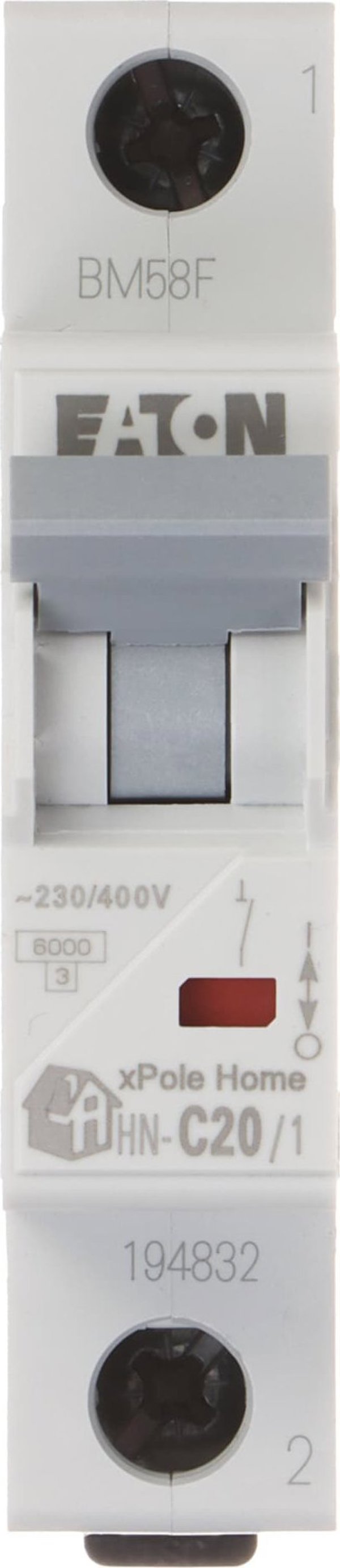 Eaton Διακόπτης Υπερέντασης HN-C20/1 Μονοφασικός 20A Τύπου C