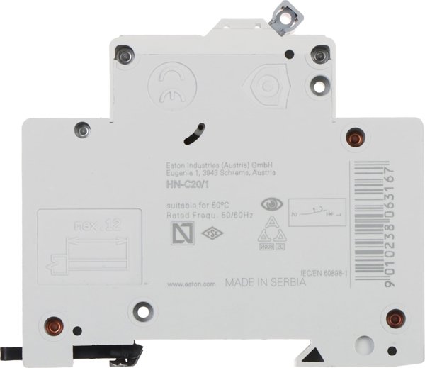 Eaton Διακόπτης Υπερέντασης HN-C20/1 Μονοφασικός 20A Τύπου C