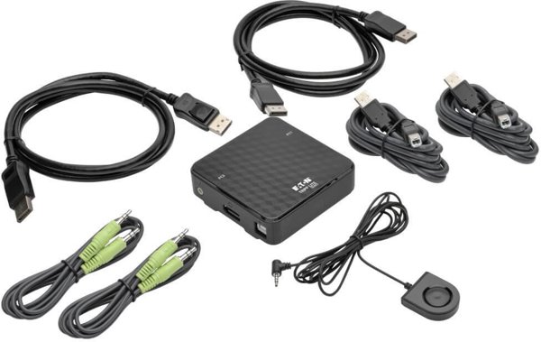 Eaton 2-Port DisplayPort KVM Switch 4K 60 Hz with Audio
