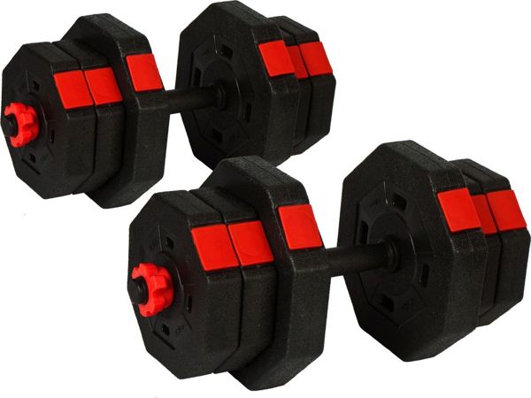 Eb Fit Σετ Αλτήρες 2 σε 1 με Μπάρα 20kg (2 x 10kg) Ασφαλτικά Βάρη Γυμναστικής