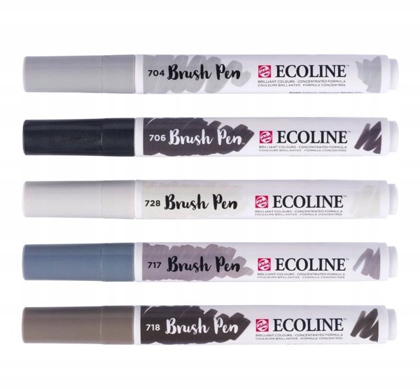 Ecoline Brush Pen set Shadow| 5 colours