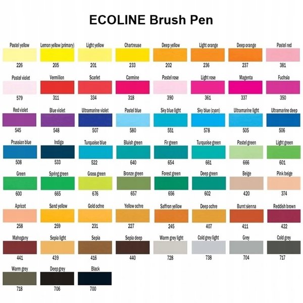 Ecoline Brush Pen set Shadow| 5 colours